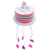 Abaodam Mini Pull String Unicorn for Birthday Party Festive Game Prop Decorative Pink Unicorn Cake Design Candy and Favor Holder for Holiday Celebrations view 1