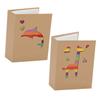 Abaodam 2pcs Photo Album with Kraft Paper Insert Sleeve Design Lightweight Photo Holder for Home Storage for Memories with Giraffe and Dolphin Patterns view 1