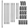 10Pcs Stainless Steel Link Rod Linkages with Rod End 1/10 RC Crawler for Axial SCX10 II AXI90075 for UMG10 confident view 1