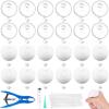 Simgoing 24 Pcs DIY Stress Ball Making Kit, Blank Stress Pressure Ball Skin Kit with Vacuum Evacuating Device & Expander Tool Make Your Own Fidget Pressure Balls for Adults (Milky and Clear) view 1