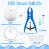 Simgoing 24 Pcs DIY Stress Ball Making Kit, Blank Stress Pressure Ball Skin Kit with Vacuum Evacuating Device & Expander Tool Make Your Own Fidget Pressure Balls for Adults (Milky and Clear) view 2