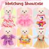 Bear Clothes with 1 Pcs Bear, Stuffed Animal Clothes Plush Doll Small Animal Garment Suit Dolls Accessories DIY Toy Gift view 2