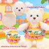 Bear Clothes with 1 Pcs Bear, Stuffed Animal Clothes Plush Doll Small Animal Garment Suit Dolls Accessories DIY Toy Gift view 3