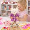 Bear Clothes with 1 Pcs Bear, Stuffed Animal Clothes Plush Doll Small Animal Garment Suit Dolls Accessories DIY Toy Gift view 4