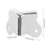 SOPOTUTU 12pcs Metal Corner Protectors Speaker Cabinet Edge Guards with Screws Audio Case Bumpers for Wooden Boxes Furniture Easy Install Loudspeaker Corner Safety Guards view 2
