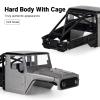 INJORA IR40-24 Half Truck Hard Body with Cage for 1/24 SCX24 Upgrade(Grey) view 4