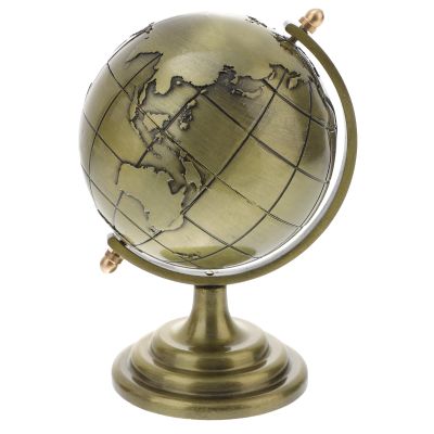 Alasum Rotating Vintage Bronze Globe Adornment Metal Desktop Decor for Office Home Study Unique Creative Earth Globe with Smooth Rotation Stylish Educational Geographic Ornament