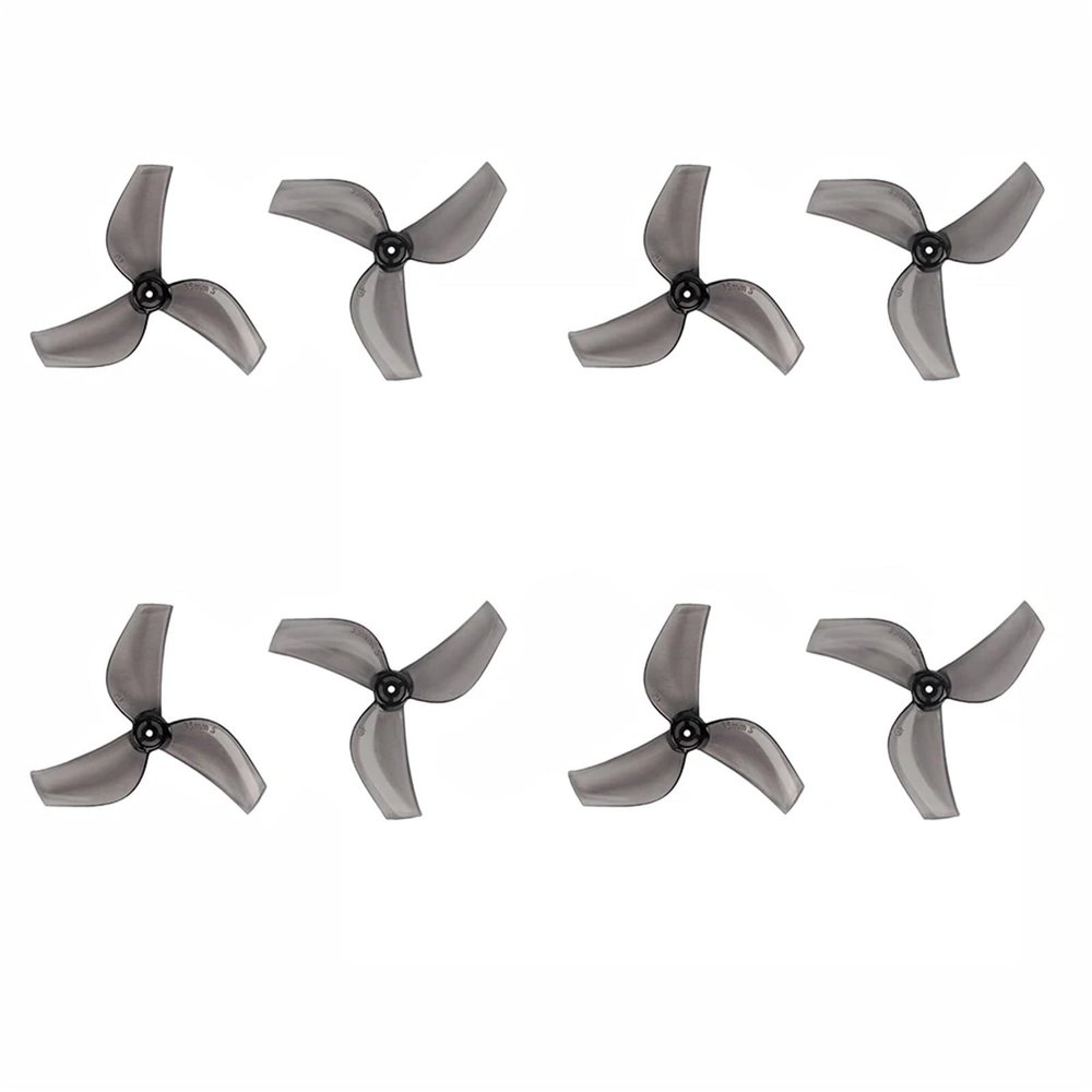 4Pairs (4CW+4CCW) for Gemfan 35mmS-3 3-Blade 35mmS-2 2-Blade 35mm PC Propeller 1mm Hole for Tinywhoops Parts distintivo(35MM Gray 3-Blade)