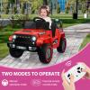 12V Kids Ride on Car, Kids Electric Car w/Parent Remote Control, Twin 35w Motors, 3 Speeds, LED Lights, Music & Horn, Spring Suspension, Electric Vehicles for 3-5 Boys Girls Gift, Red view 2