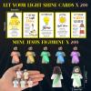 CroBlissful 200 Sets Mini Jesus Figurines Glow in The Dark with Let Your Light Shine Cards for Christian Valentine Gifts Church Sunday School Religious Gifts for Easter Egg Fillers (Holding A Cross) view 2