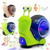 Glowing and Music Playing Crawling Snail, Auto-Sensing Snail Crawling Toy, Interactive Snails Play Dancing Musical & Colorful LED Lights, Cute Electronic Animal Crawl Gifts for Holiday (Green) view 2