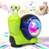 Glowing and Music Playing Crawling Snail, Auto-Sensing Snail Crawling Toy, Interactive Snails Play Dancing Musical & Colorful LED Lights, Cute Electronic Animal Crawl Gifts for Holiday (Green) view 3