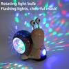 Glowing and Music Playing Crawling Snail, Auto-Sensing Snail Crawling Toy, Interactive Snails Play Dancing Musical & Colorful LED Lights, Cute Electronic Animal Crawl Gifts for Holiday (Green) view 4