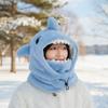 Blablablalu 3 in 1 Shark Hat, Plush Ski Mask with Full Face Cover, Cute Animal Helmet Hood for Winter Sports, Cosplay and Gifts, Blue3 in 1 Hat view 2