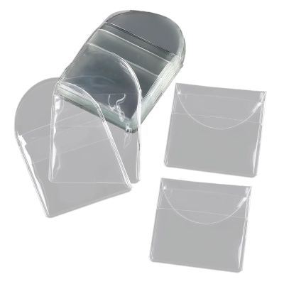 50Pcs 2Inch Individual Pocket Coin Flipping Protectors Clear Pouches Single Pocket Sleeve Holders Clear Coin Holders