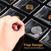 50Pcs 2Inch Individual Pocket Coin Flipping Protectors Clear Pouches Single Pocket Sleeve Holders Clear Coin Holders view 4