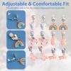 6 Pairs Clip On Earrings Non-Pierced for Dress Up Princess Non-Pierced Rainbow Cute Animal Colorful Party Favor view 2