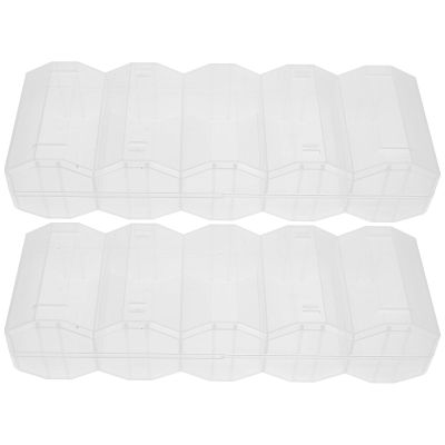 Abaodam 2pcs Transparent Poker Chip Container Large Capacity Plastic Chip Tray with Lid Professional Holder for Holdem and Card Storage Organizer