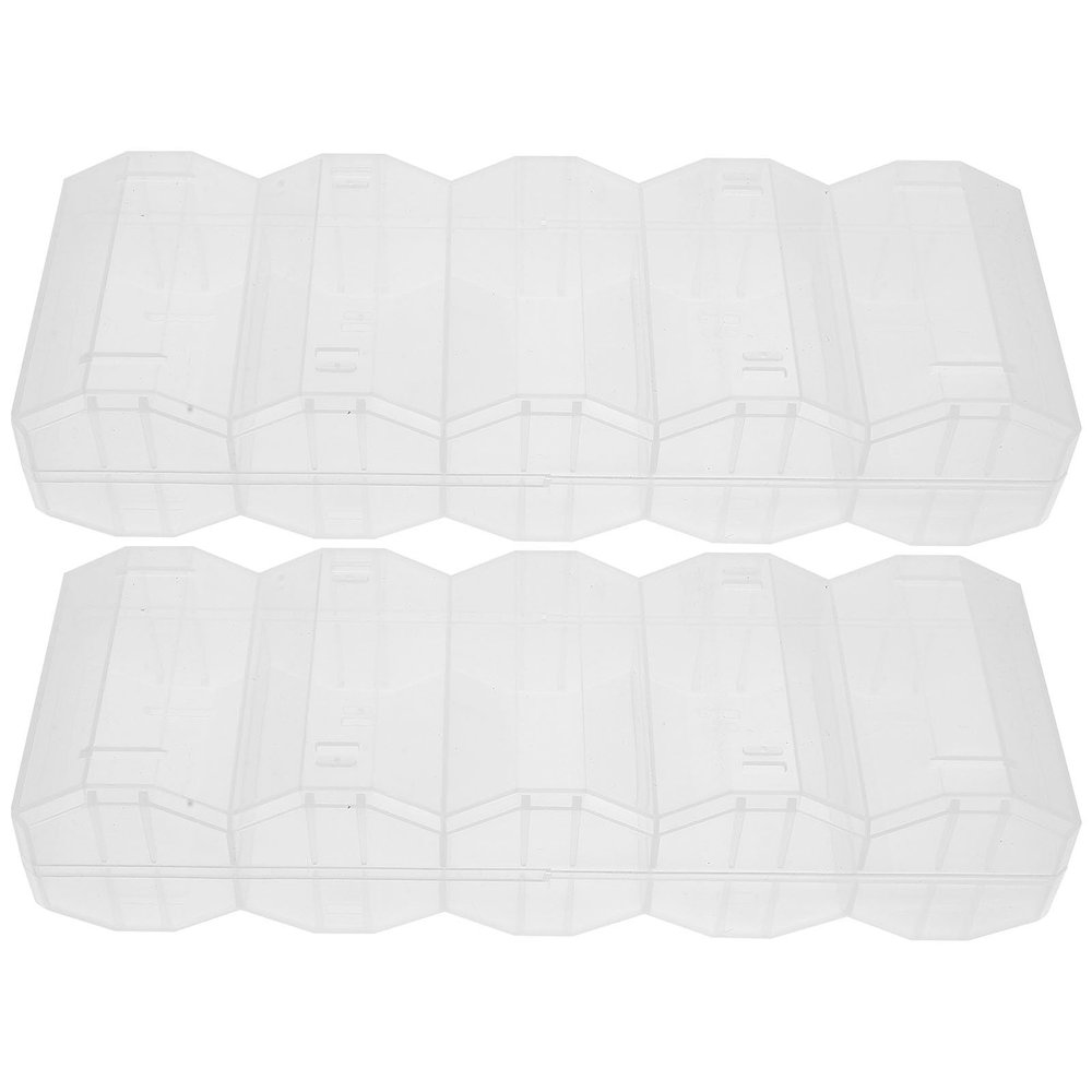 Abaodam 2pcs Transparent Poker Chip Container Large Capacity Plastic Chip Tray with Lid Professional Holder for Holdem and Card Storage Organizer