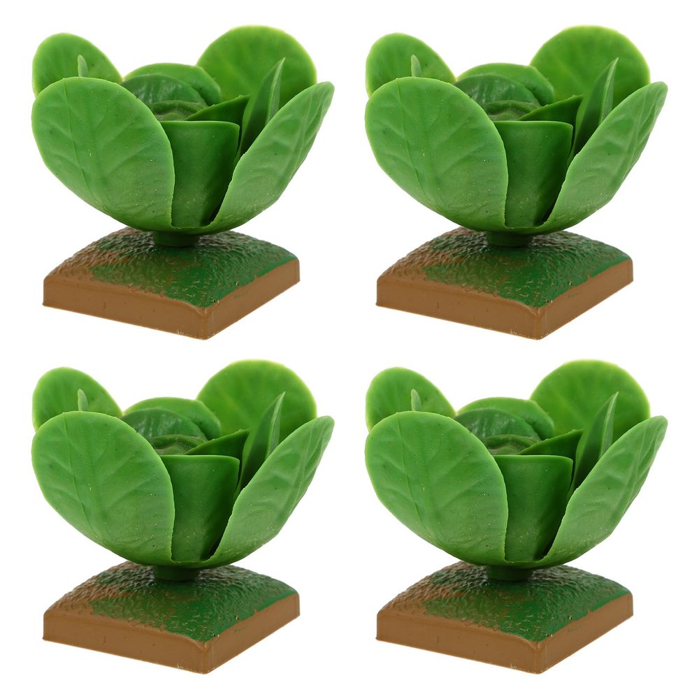 Abaodam 4pcs Lifelike Cabbage Models for Educational Playthings Plastic Vegetable for Home Decor Party Scenes School and Outdoor Play Portable Simulation Vegetables