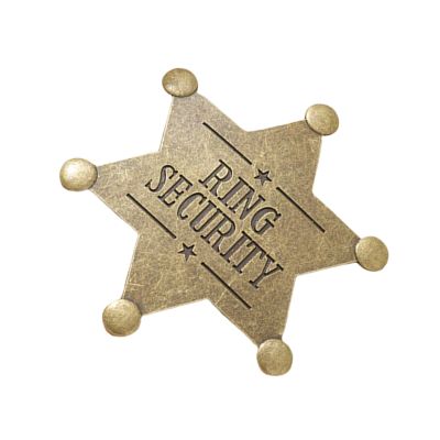 Hexagonal Star Badge Rings Security Pin Wedding Breastpin Accessories Party Hexagonal Star Rings Security Pin Accessories Gift