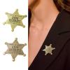 Hexagonal Star Badge Rings Security Pin Wedding Breastpin Accessories Party Hexagonal Star Rings Security Pin Accessories Gift view 2