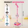 Karaoke Machine with Light, 2025 Upgrade Star Microphone with Stand, All in One Funny Karaoke Microphones with Adjustable Stand for All Ages, Birthday Gifts (not Included adeapter Cable) (Black) view 3