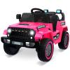 12V Kids Ride on Car, Kids Electric Car w/Parent Remote Control, Twin 35w Motors, 3 Speeds, LED Lights, Music & Horn, Spring Suspension, Electric Vehicles for 3-5 Boys Girls Gift, Rose Pink view 1