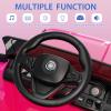 12V Kids Ride on Car, Kids Electric Car w/Parent Remote Control, Twin 35w Motors, 3 Speeds, LED Lights, Music & Horn, Spring Suspension, Electric Vehicles for 3-5 Boys Girls Gift, Rose Pink view 4