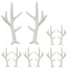 Alasum 5 Pairs White Faux Deer Antler Christmas Decor DIY Accessories Realistic Flocking Antlers for Handmade Hair Props Holiday Craft Materials view 1