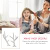 Alasum 5 Pairs White Faux Deer Antler Christmas Decor DIY Accessories Realistic Flocking Antlers for Handmade Hair Props Holiday Craft Materials view 3