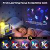 Educational Story Projector for Kids with 4 Science Themes, Earth, Ocean, Dinosaurs & Space, Audio Narration & Night Light & 9 Dream Music, Dual Power Book Projector Machine Toy for Boys & Girls view 3