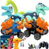 Kids' Dinosaur Toy Assembly Kit, STEM Education Dinosaur Themed Remote Controlled Car, Ideal Birthday, Suitable for Children Ages 3 4 5 6 7 8+ view 1