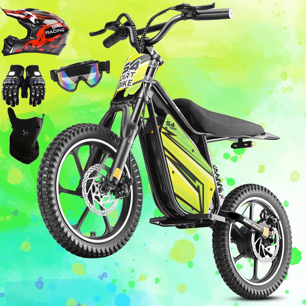 800W Kids Dirt Bike eAhora S4/S4 Plus, Bike for Kids 8-14,18.6Mph 3-Speed Modes 16in Electric Motorcycle for Kid, 28+Miles Long Range Dirtbike for Teens