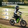 800W Kids Dirt Bike eAhora S4/S4 Plus, Bike for Kids 8-14,18.6Mph 3-Speed Modes 16in Electric Motorcycle for Kid, 28+Miles Long Range Dirtbike for Teens view 4