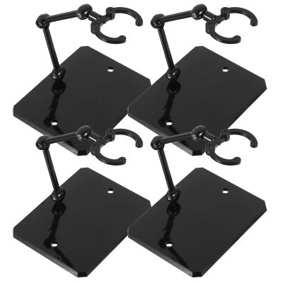 CVUTOVO 4pcs Action Figure Stands Doll Display Holder Support Base Wear-resistant Stable for Model Collectors Home Decoration
