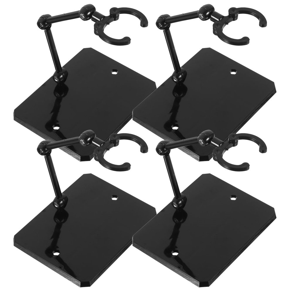 CVUTOVO 4pcs Action Figure Stands Doll Display Holder Support Base Wear-resistant Stable for Model Collectors Home Decoration