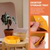 Abaodam PU Dice Tray for Table Games Large Foldable Yellow Dice Storage Holder Party Tray Organizer with Snap Corners Easy to Clean and Portable view 4