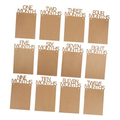 CVUTOVO First Year Birthday Photo Bunting Garland Kraft Paper Milestone Banner Decoration for Boys Newborn Party Ornament with Photo Frames Easy to Hang