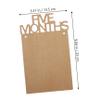 CVUTOVO First Year Birthday Photo Bunting Garland Kraft Paper Milestone Banner Decoration for Boys Newborn Party Ornament with Photo Frames Easy to Hang view 2