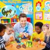 Detachable Dinosaur Toy Set, suitable for children aged 3 to 8, featuring STEM education with four dinosaur models. An ideal gift for birthdays and Christmas(3 Dinosaurs+1 Blue Car+1 Drill) view 4