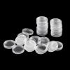 100Pcs 23mm Clear Round Plastic Coin Holders Capsules Storage Case Box for Collectible Copper Silver Gold Coin with Double Shell Protection Easy Open Lock view 2