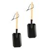 HOOTNEE 2Pcs Outdoor Flower Planting Shovel with Oak Handles Creative Gardening Trowels for Weeding Transplanting and Sandbox Play Black view 1