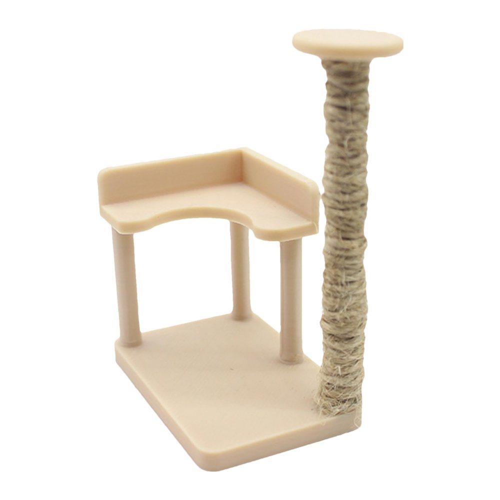 1:12 Cat Climbing Frame Model  Miniature Doll House Furniture Piece, Handmade Scenery Decor, Realistic Pet Play Structure, Lightweight Display Toy | Cat Tree Accessory for Doll House Farm Animal Sets