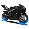 50cc Dirt Bike for Kids, 2-Stroke Mini Motorcycle with Front Rear Disc Brakes, Kids Gas Motorbike with Dual Headlights Off Road Rocket Bike Christmas Birthday Gifts for Boys and Girls Black view 1