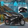 50cc Dirt Bike for Kids, 2-Stroke Mini Motorcycle with Front Rear Disc Brakes, Kids Gas Motorbike with Dual Headlights Off Road Rocket Bike Christmas Birthday Gifts for Boys and Girls Black view 2