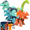 Bantroplis Kids Building Dinosaur Toys, STEM Educational Construction Building Toy, Dinosaurs Ideal Birthday, Christmas for Girls Age 3 4 5 6 7 8 + Year Old (4 Dinosaurs+1 Drill) view 1
