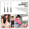 Abaodam 3pcs Dual-ended Assemble Hammers for Blocks Building Accessories Practical Black Handle for Hand-eye Coordination and Creative Play view 2