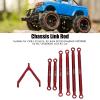 Aluminum Alloy Chassis Link Rod for 1/24 RC Crawler Car, RC Car Chassis Link Rod Upgrade Part, Durable and Wear Resistant Linkage System with Brass Ball Heads, Perfect Replacement (Red) view 2