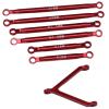 Aluminum Alloy Chassis Link Rod for 1/24 RC Crawler Car, RC Car Chassis Link Rod Upgrade Part, Durable and Wear Resistant Linkage System with Brass Ball Heads, Perfect Replacement (Red) view 3